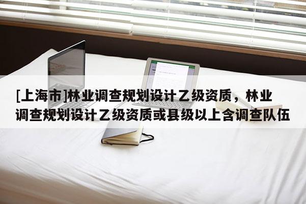 [上海市]林业调查规划设计乙级资质，林业调查规划设计乙级资质或县级以上含调查队伍