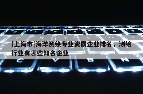 [上海市]海洋测绘专业资质企业排名，测绘行业有哪些知名企业