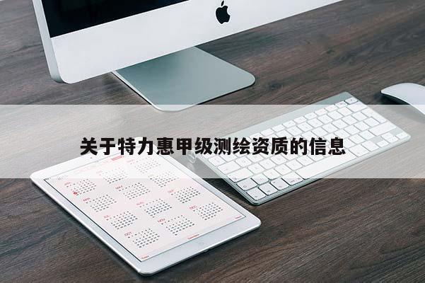 关于特力惠甲级测绘资质的信息