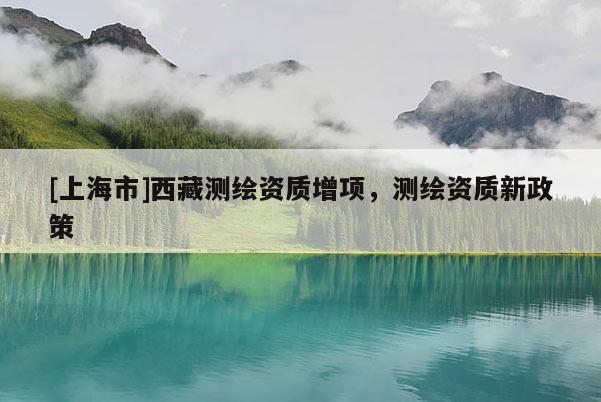 [上海市]西藏测绘资质增项，测绘资质新政策