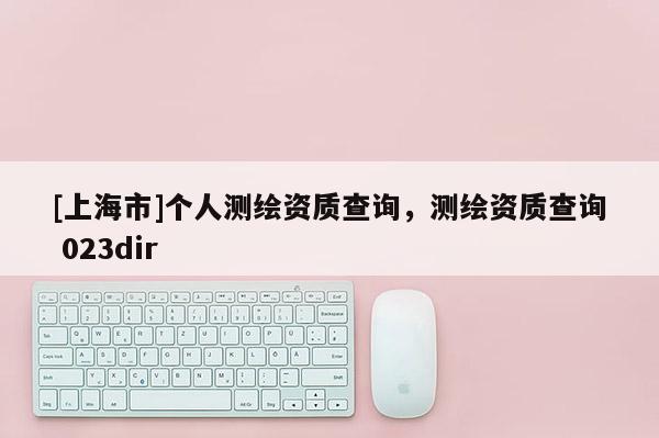 [上海市]个人测绘资质查询，测绘资质查询 023dir