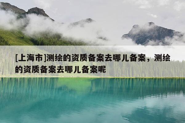 [上海市]测绘的资质备案去哪儿备案，测绘的资质备案去哪儿备案呢