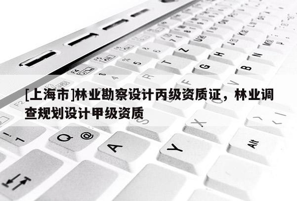[上海市]林业勘察设计丙级资质证，林业调查规划设计甲级资质