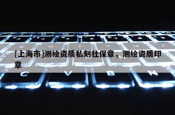 [上海市]测绘资质私刻社保章，测绘资质印章