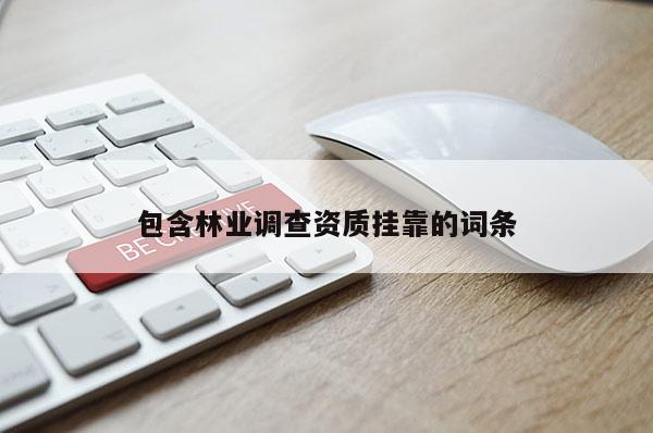 包含林业调查资质挂靠的词条