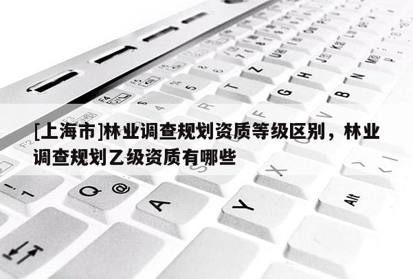 [上海市]林业调查规划资质等级区别，林业调查规划乙级资质有哪些