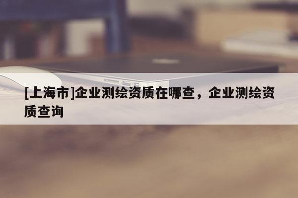 [上海市]企业测绘资质在哪查，企业测绘资质查询