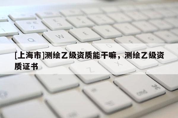 [上海市]测绘乙级资质能干嘛，测绘乙级资质证书