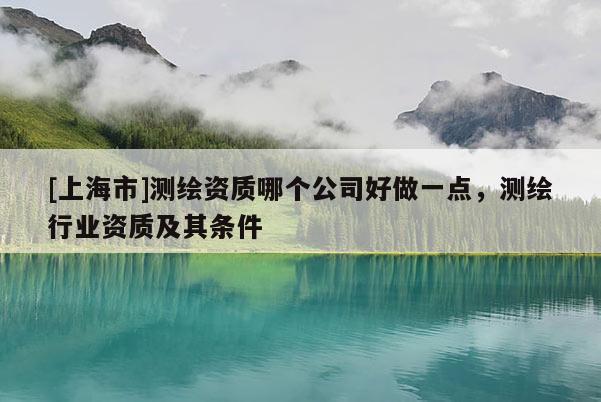 [上海市]测绘资质哪个公司好做一点，测绘行业资质及其条件