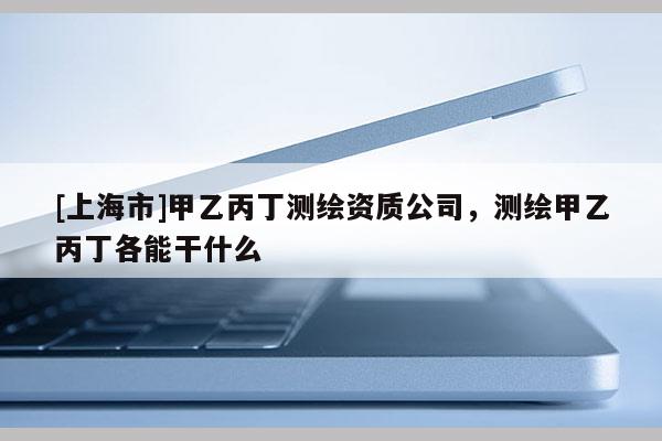 [上海市]甲乙丙丁测绘资质公司，测绘甲乙丙丁各能干什么