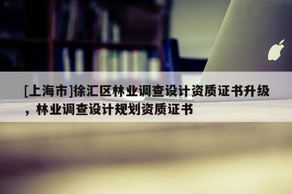 [上海市]徐汇区林业调查设计资质证书升级，林业调查设计规划资质证书